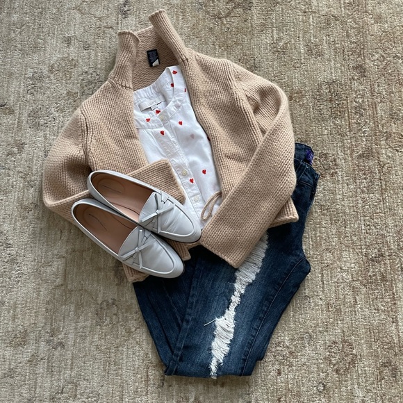 J Crew Collection Academy Women’s Gray Leather Highland Mist Shoes, Size 7 - Picture 11 of 15